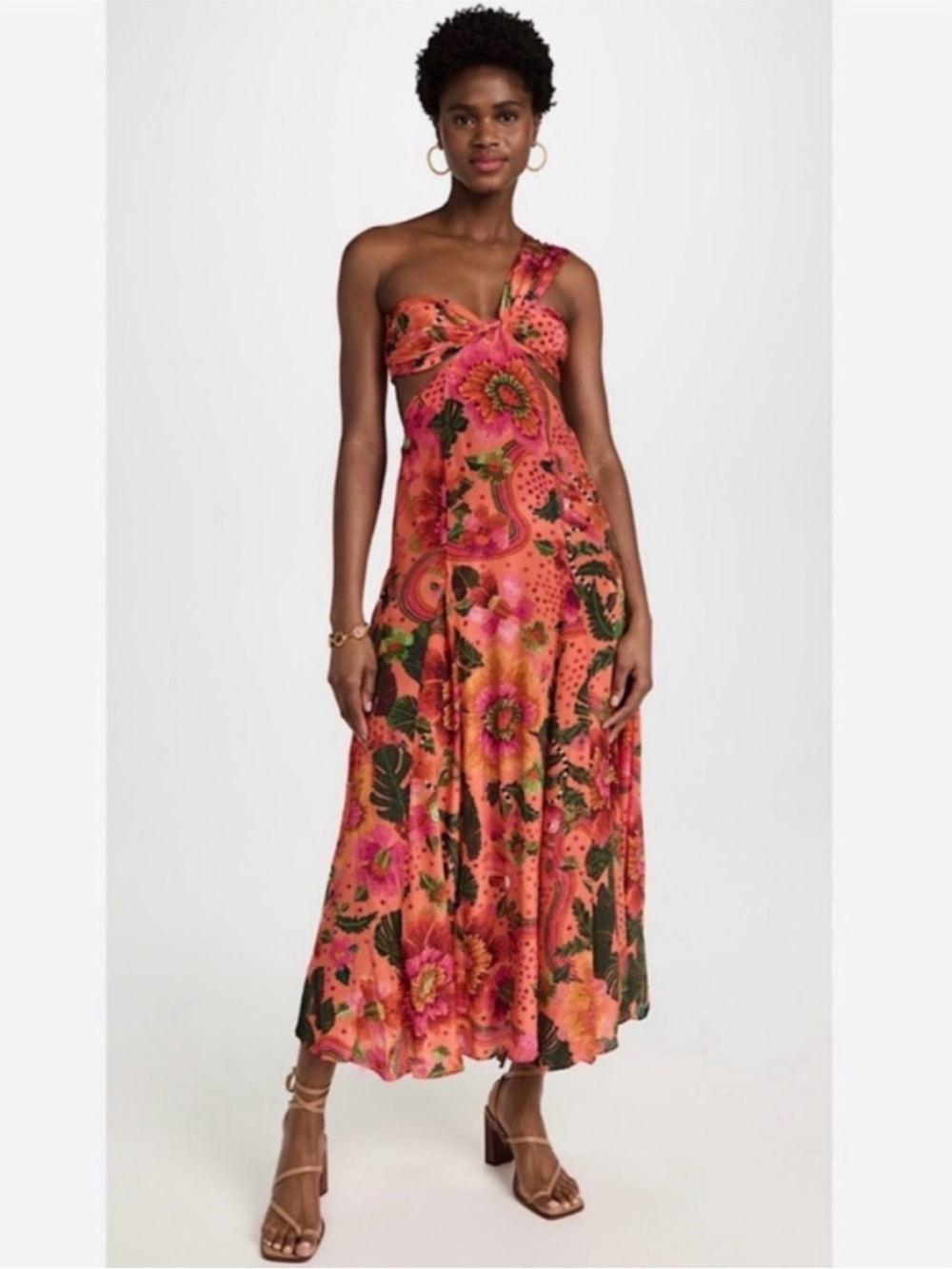 Farm Rio Blooming Gardens Tropical Island Vacation Maxi Dress